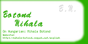 botond mihala business card